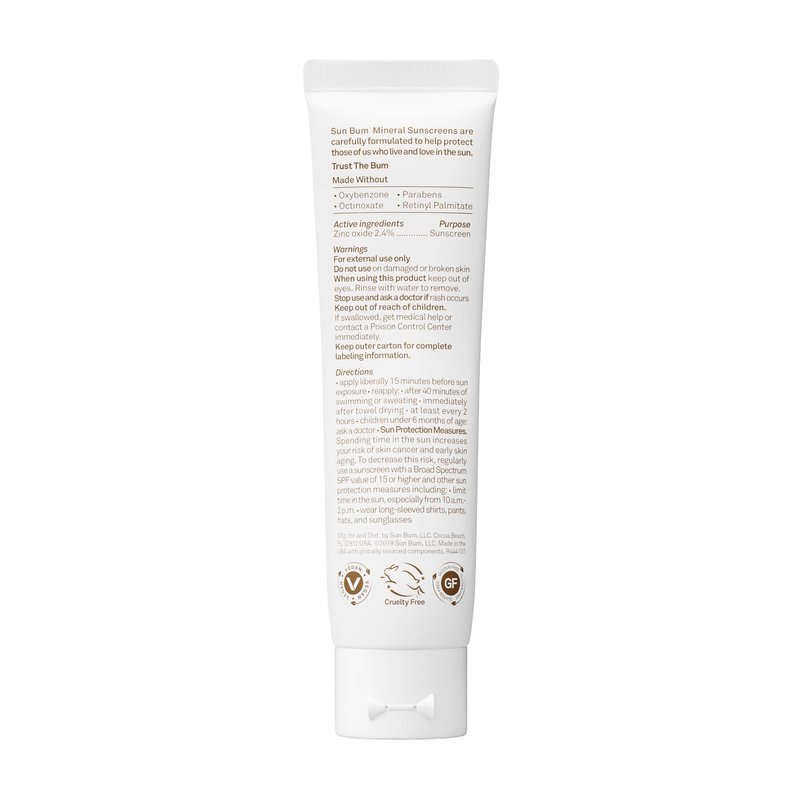 Sun Bum Mineral SPF 30 Tinted Face Sunscreen - Matte Primer - Broad Spectrum Moisturizing Sunscreen with Vitamin E - Hawaii 104 Act Compliant (Without Octinoxate & Oxybenzone) - Travel Size 1.7 oz