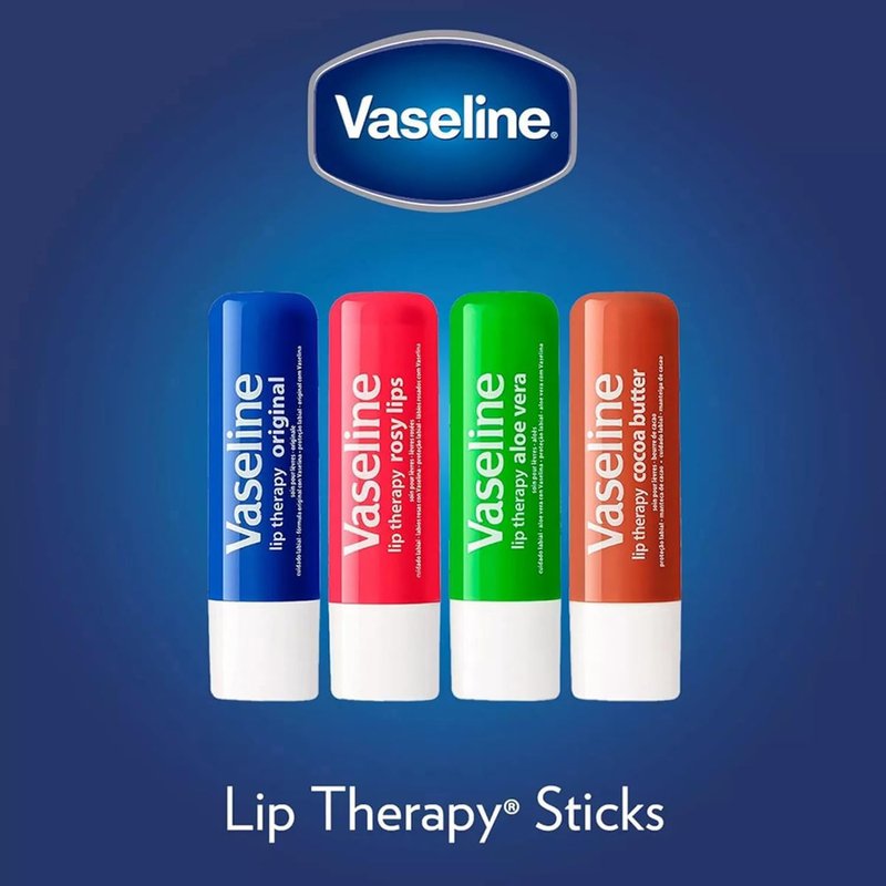 Vaseline Lip Therapy Advanced Healing Lip Balm - 12-Pack | Moisturizing White Petroleum, 0.25 Oz Each
