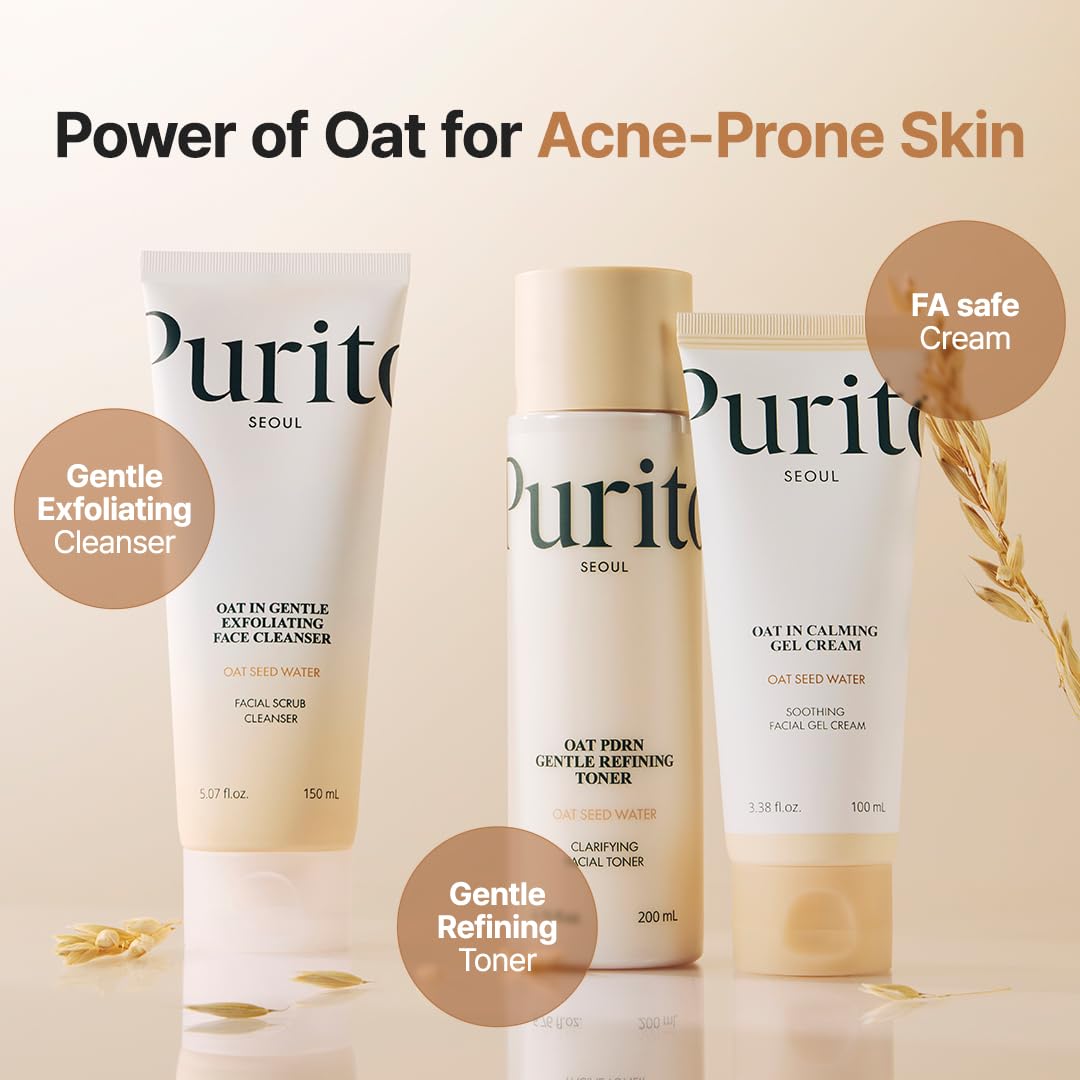 PURITO Oat Velvet Duo | Calming Oat Gel Cream And Facial Polish Set