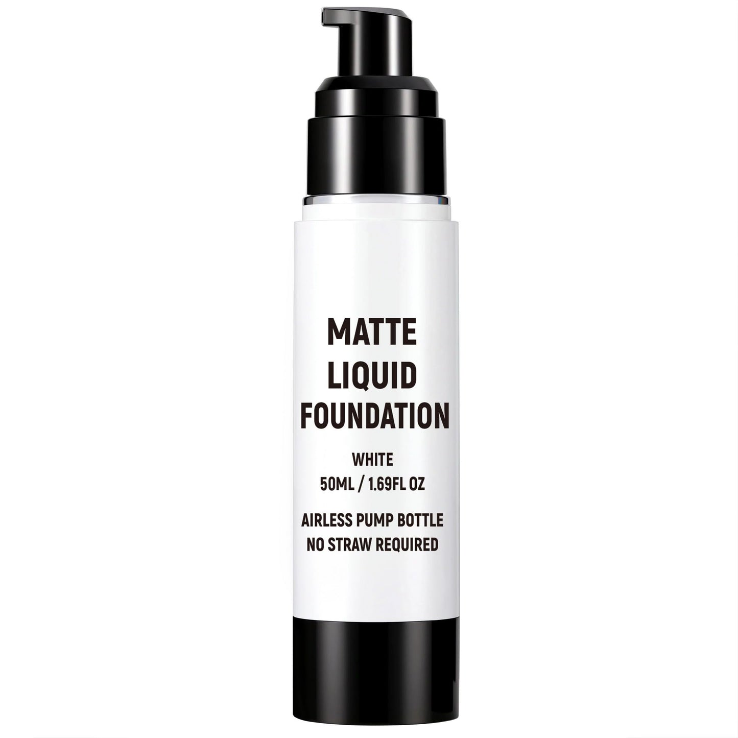 CCbeauty Clown White Liquid Makeup Foundation, White Face Painting Kit, Flawless & Full Coverage Demi Matte Finish, Professional Body Paint For Halloween Party, Skeleton, Joker, Mime, Goth Makeup