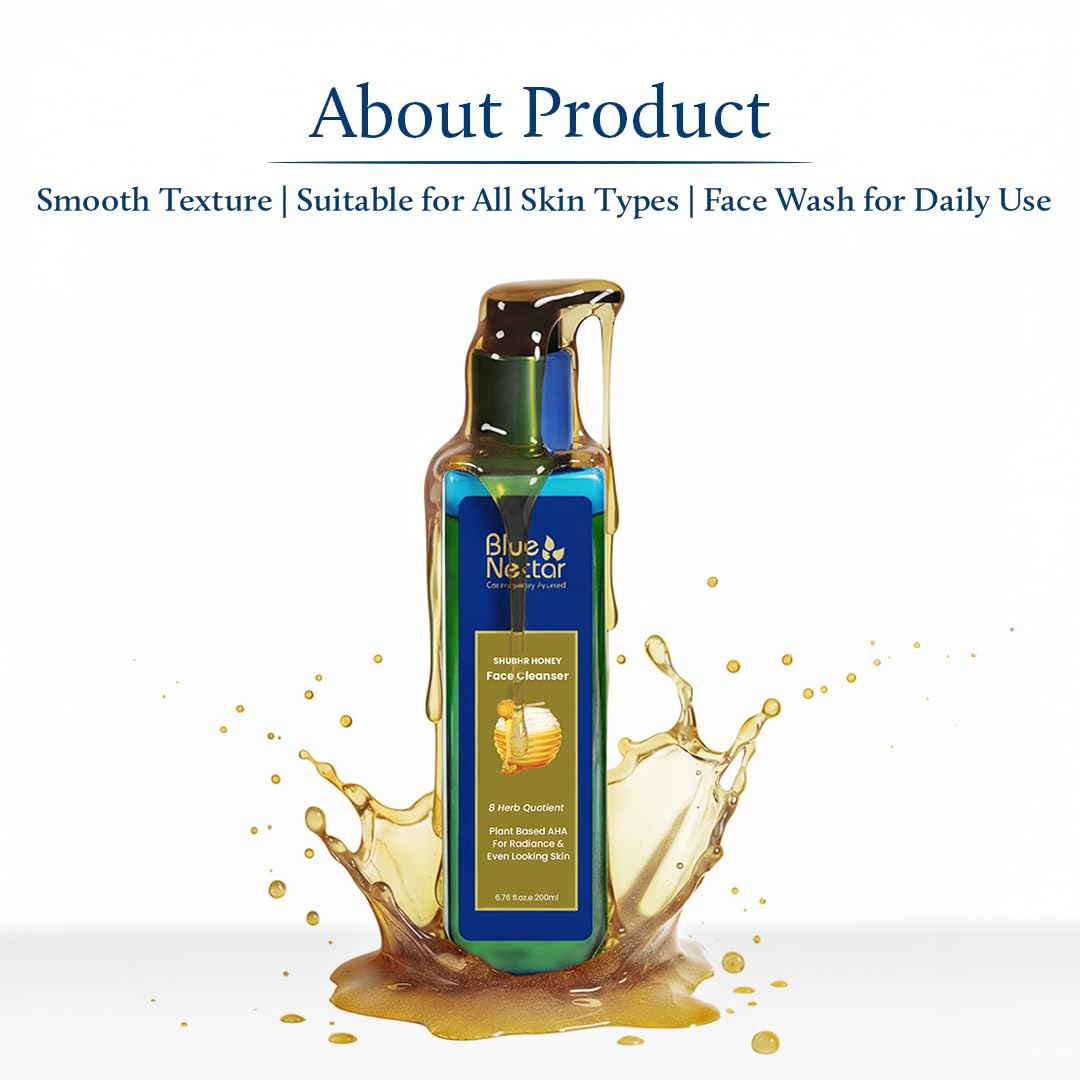 Blue Nectar Anti Aging Saffron Face Moisturiser for Women (1.7 Fl Oz) Paired with Honey Aloevera Detan face Cleanser(3.38 Fl Oz)