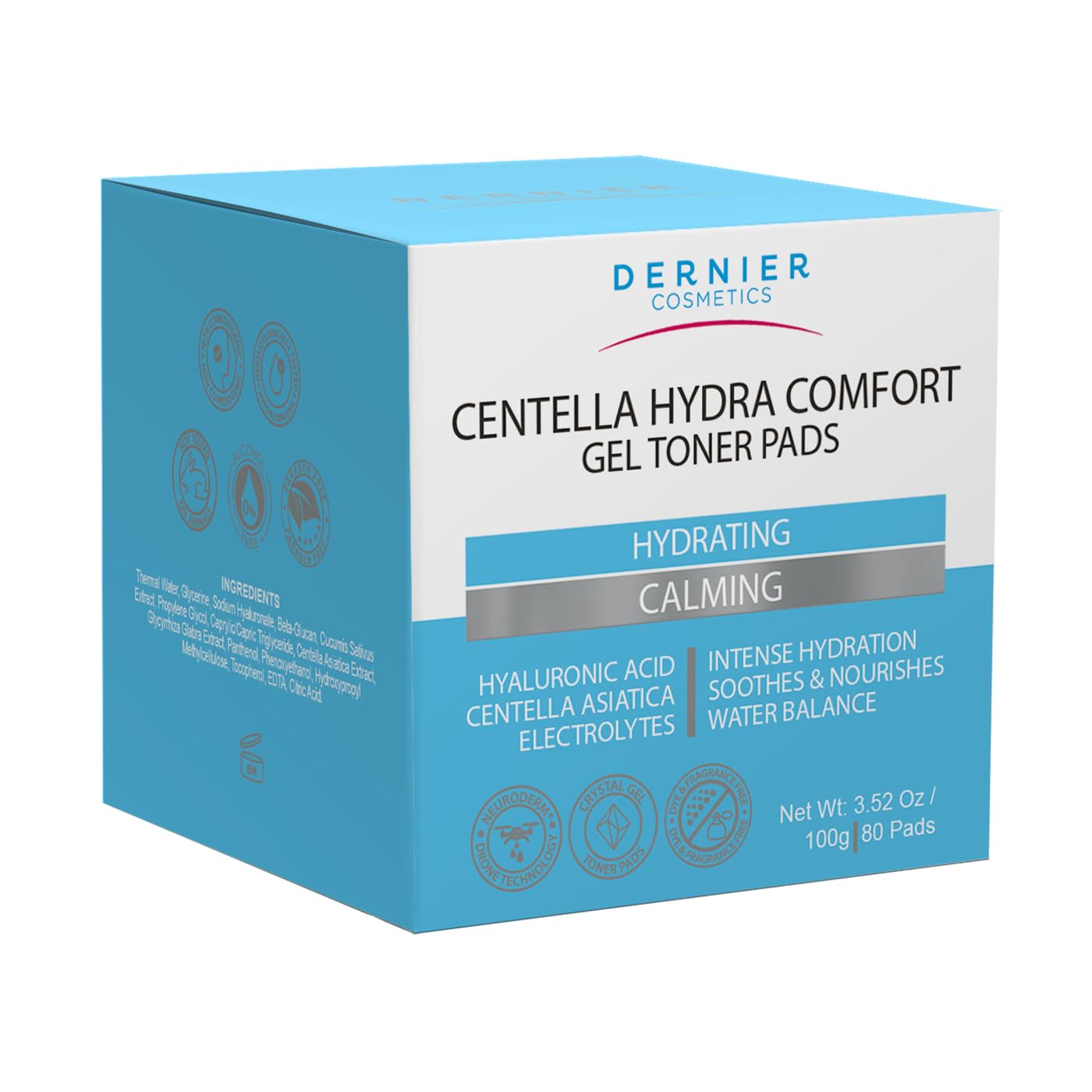 Dernier Toner Pads, Centella Asiatica & Hyaluronic Acid, Calming Care