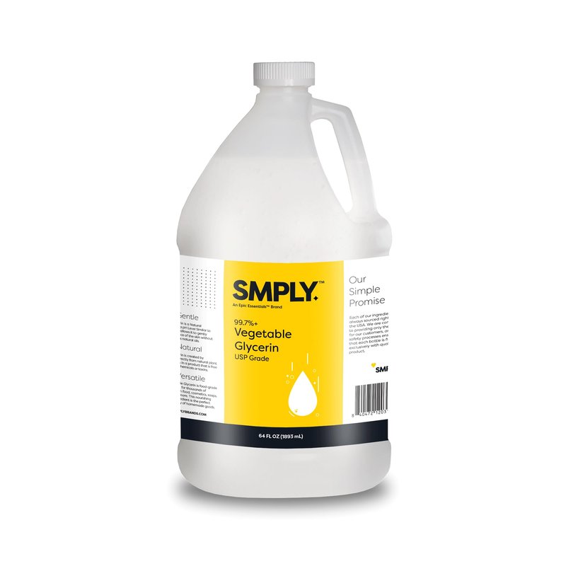 SMPLY. 99.7% Pure USP Food Grade Vegetable Glycerin for Skin, Soap, and More, Half Gallon
