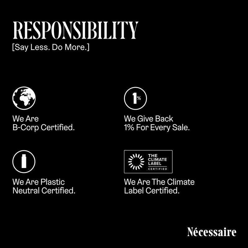 Nécessaire The Body Exfoliator. AHA/BHA/PHA. Resurface Skin. Smooth KP and Rough Patches. Hypoallergenic. Dermatologist-Tested. 180 ml / 6.1 fl oz