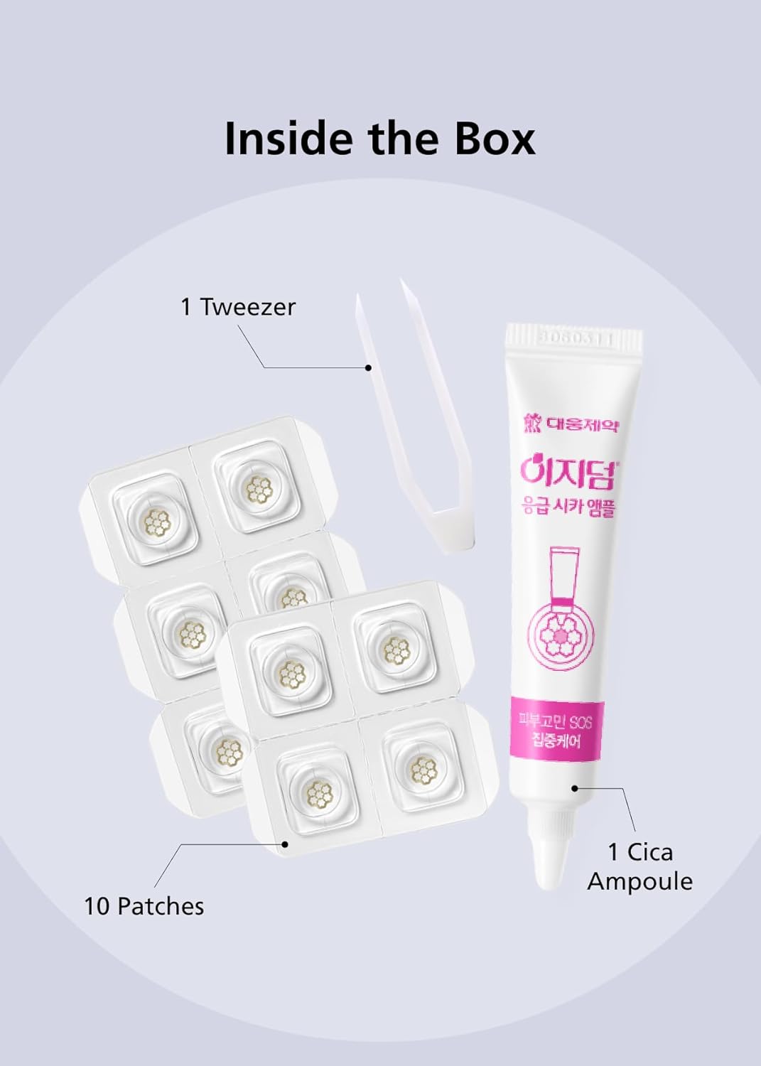 Magnesium Acne Care Patches - Quick Calming Treatment | 30 Individually Wrapped Patches with Tweezers & Ampoule