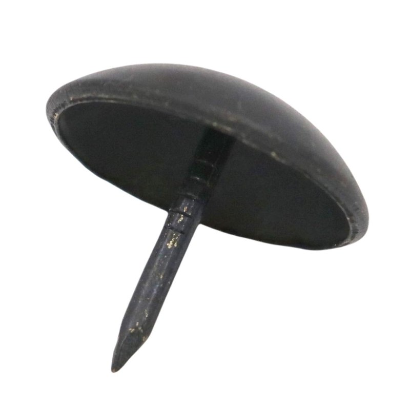 Wuuycoky Round Large-Headed Nail 19mm Diameter Head Color Black Pack of 40