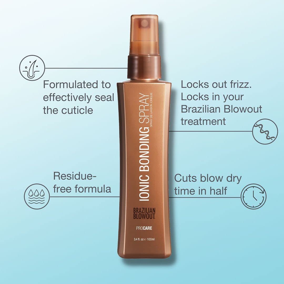 BRAZILIAN BLOWOUT Ionic Bonding Spray 3.4 fl oz,(Pack of 2)