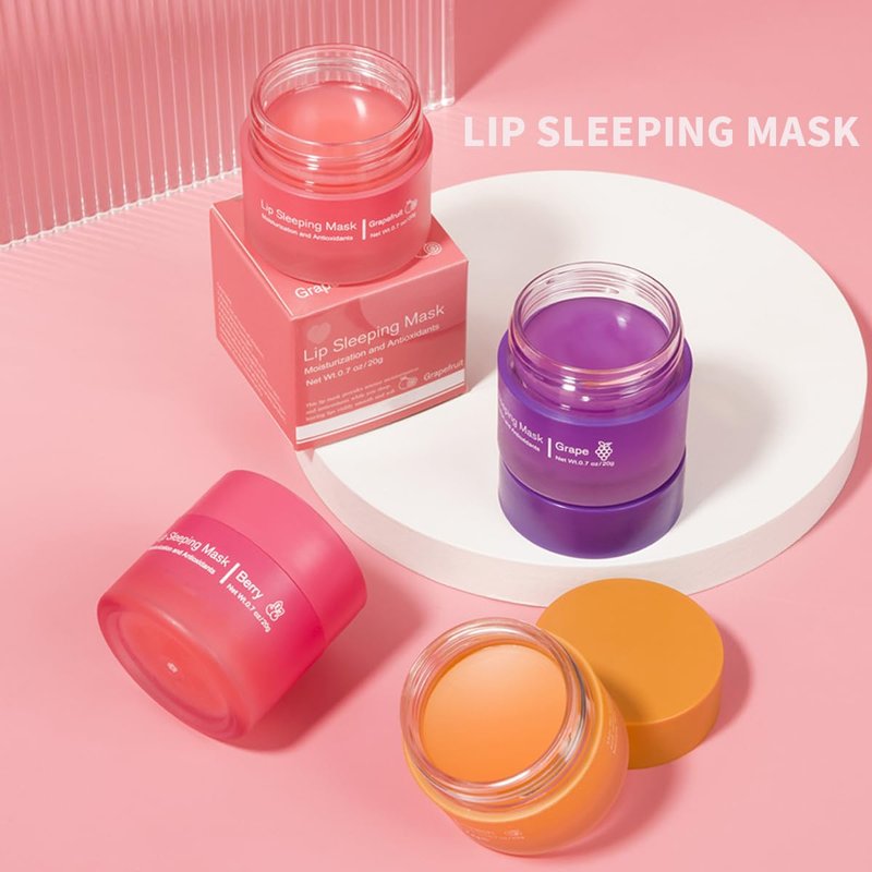 Moisturizing Lip Sleeping Mask - Long-Lasting Hydration for Chapped Lips | Berry Flavor