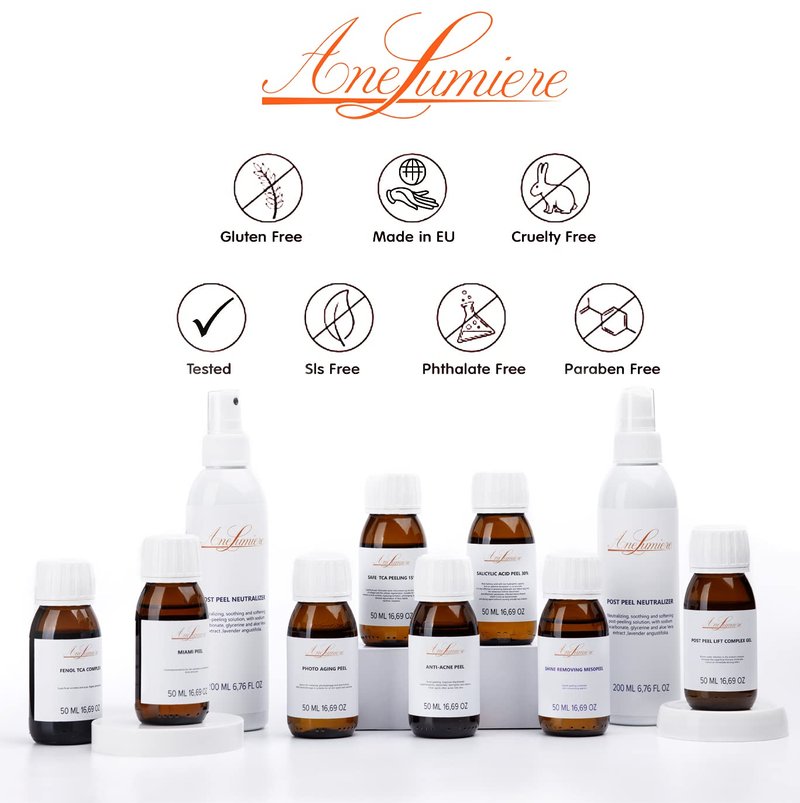 Post Peel Serum - Lifting Complex Gel Treatment with DMAE & Lactic Acid | Anti-Aging Moisturizer 1.69 fl oz (50 ml)