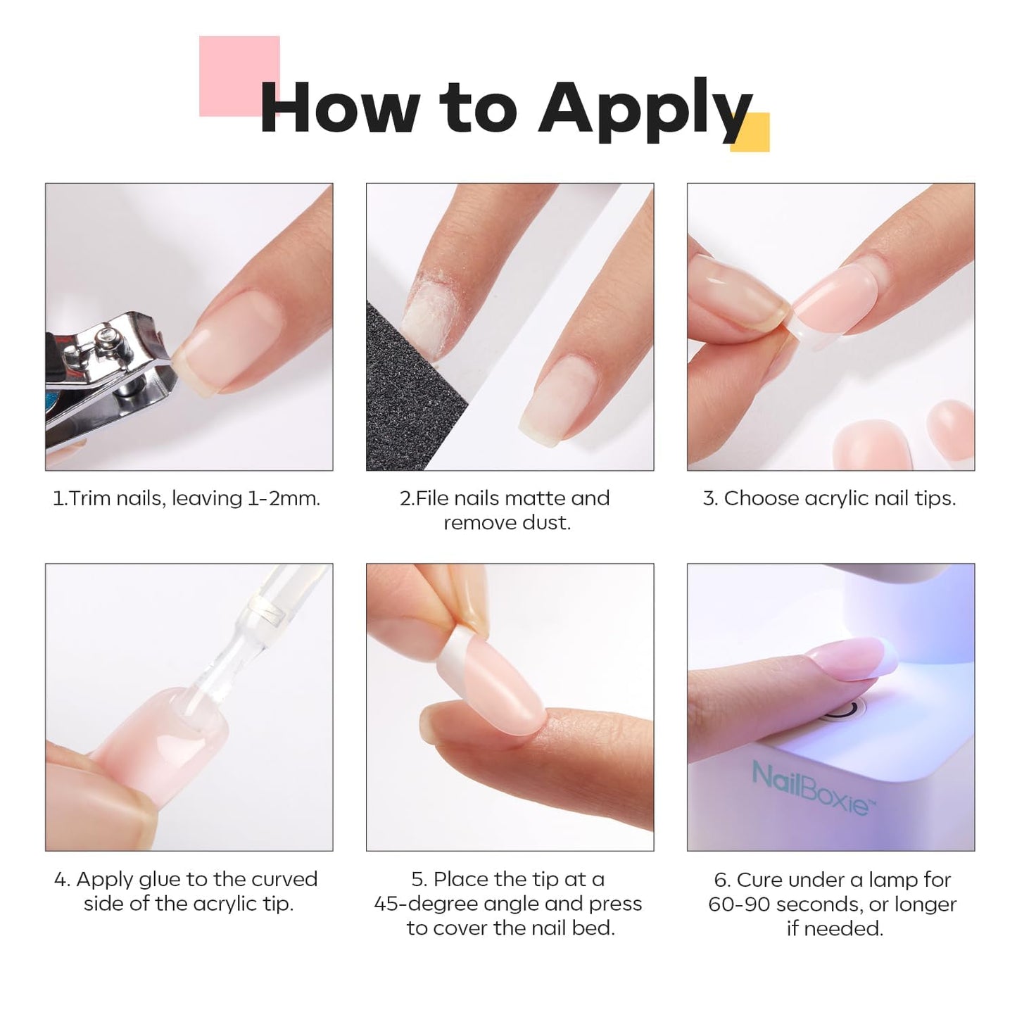 Modelones 15ML Nail Glue for Press-On Nails - Clear Tips, UV Light Cured, Strong Hold