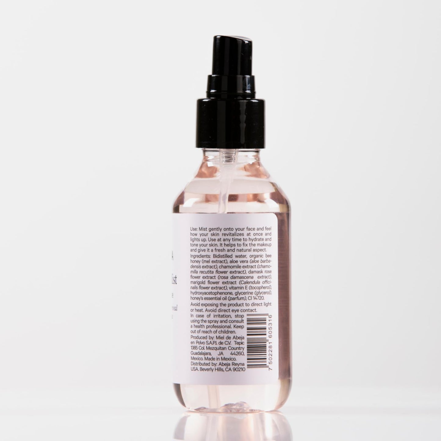 ABEJA REYNA Rose Facial Mist with Organic Honey & Aloe Vera 125ml.