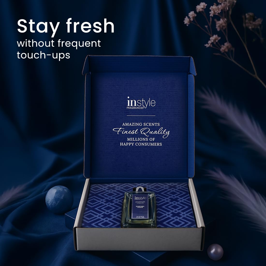 Instyle Fragrances Platinum Collection Western Cedar, Inspired by L.e Labo’s Sa.ntal 33, Premium Unisex Eau de Parfum, CLEAN, Vegan, Paraben-Free, Never Tested on Animals, 3.4 Fluid Ounces