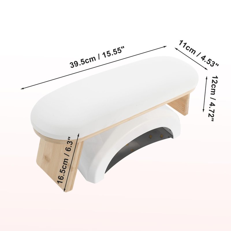 GLIDESMOOTH Arm Rest for Nails Tech, Professional Adjustable Nail Arm Rest Cushion, Nail Arm Rest, Soft Manicure Hand Rest Stand, White, 1 Set