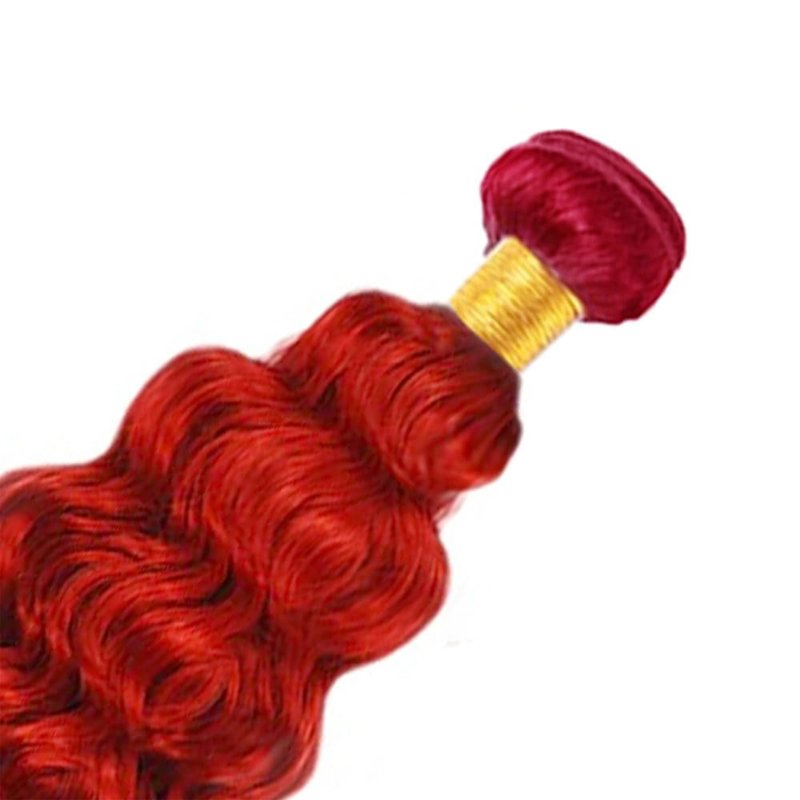 Red Curly Human Hair Bundles 34 Inch Kinky Curly Single Bundle Human Hair Light Red Color Unprocessed Native Virgin Hair 100g Total Double Weft Human Hair Extensions for Women