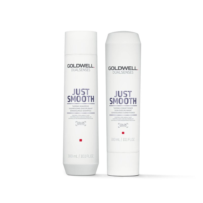 Goldwell Dualsenses Just Smooth Taming Anti-Frizz & Humidity Control Shampoo and Conditioner Standard Bundle