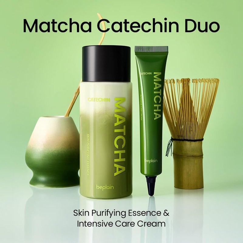 beplain Matcha Catechin Skin Purifying Essence | 5% Niacinamide Facial Essence for Uneven Tone & Barrier Care | Antioxidant Korean Skincare | 5.07 fl.oz
