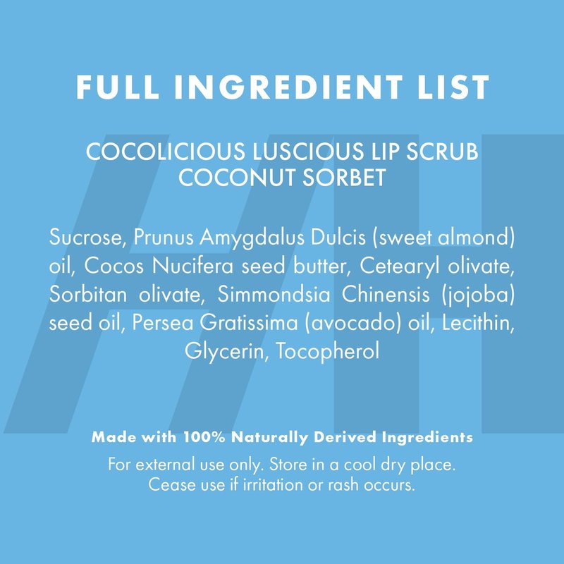 Handmade Heroes 100% Natural Lip Scrub, Vegan Conditioning Coconut Lip Exfoliator - Gentle Exfoliant, Ultra Sexy Sugar Lip Mask Polish and Scrubber for Chapped Dry and Dark Lips, 1oz (Coconut Sorbet)