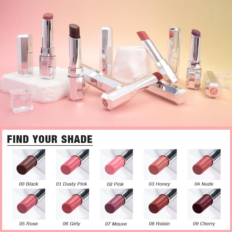 Pink Honey Lipstick - Tinted Lip Balm for Women | Moisturizing Hydrating Lip Gloss Stain in Dusty Pink - 1Pc