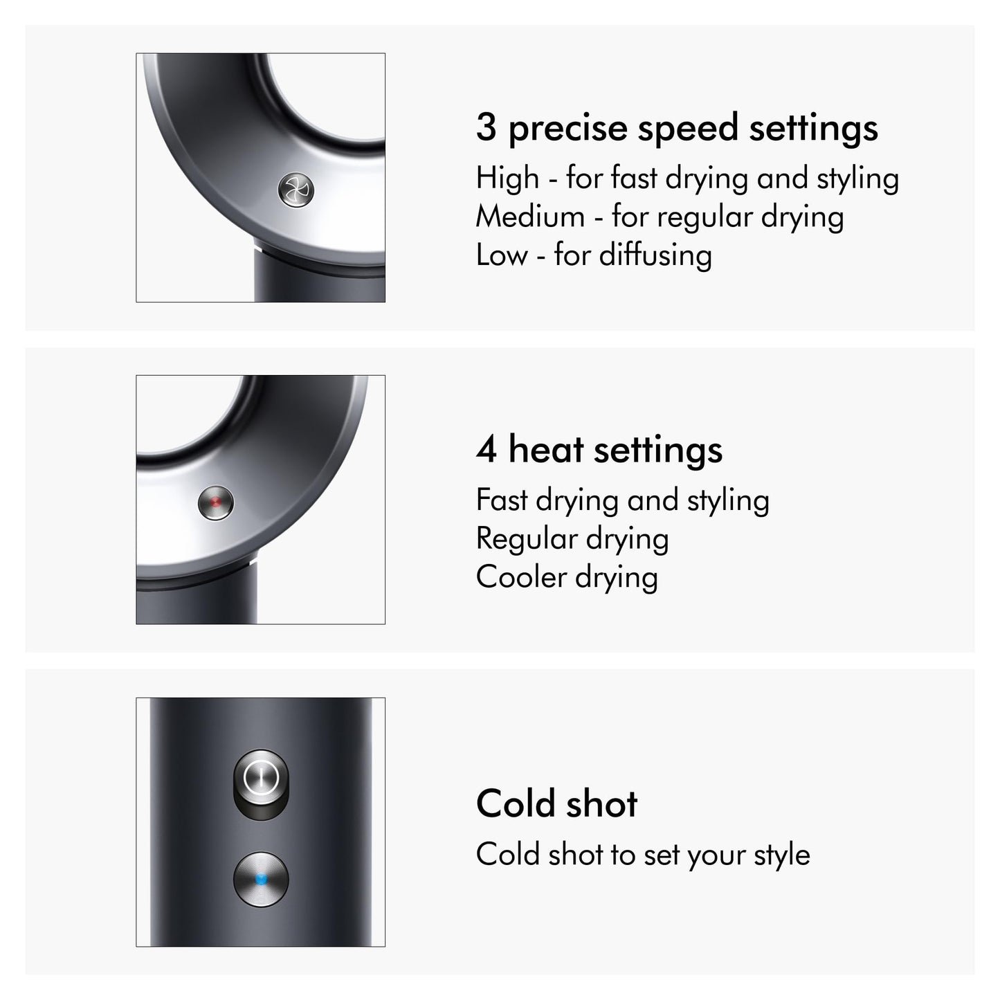 Dyson Supersonic Origin Hair Dryer, No Heat Damage, Styling Concentrator, Precision Styling Blow Dryer (Black/Nickel)