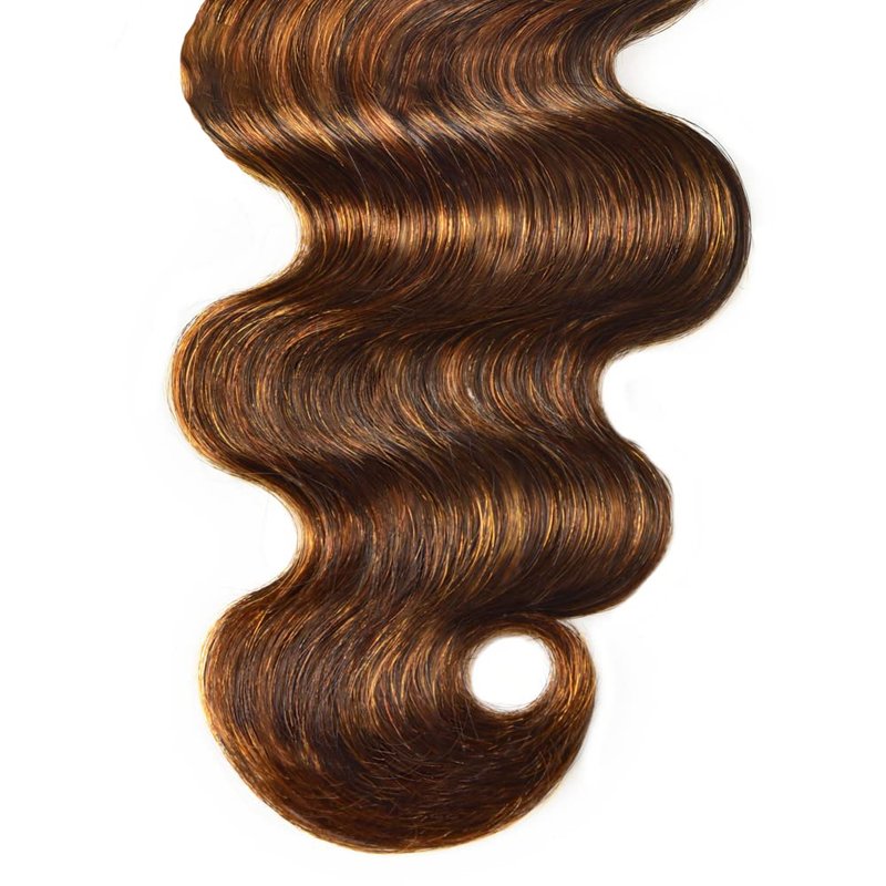 P430 Brown Bundles Human Hair Body Wave Bundles 16 18 20 Inch Unprocessed Brazilian Virgin Remy Hair 3 Bundle 50 Gram Per Bundle Highlight Brown Body Wave Human Hair Extensions