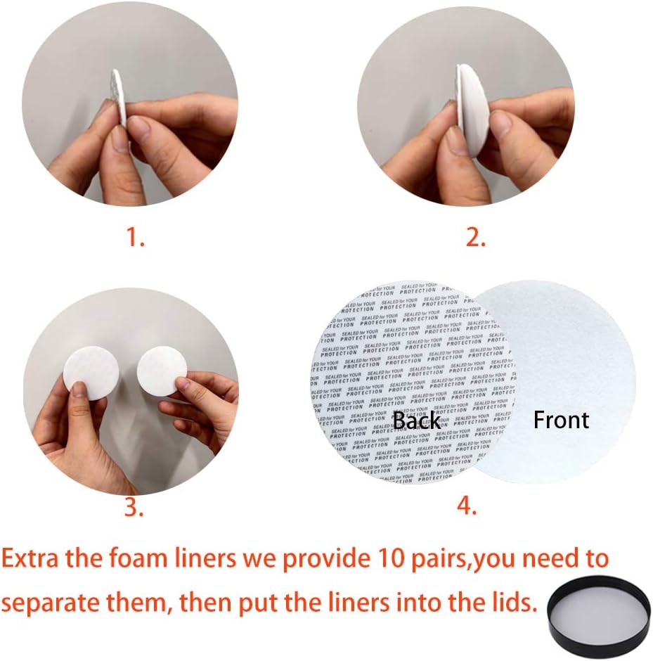Clear Plastic Slime Jars - 48 Pack 2 OZ (55ml) Containers with Lids & Labels | Ideal for Cosmetics, Makeup, Organization