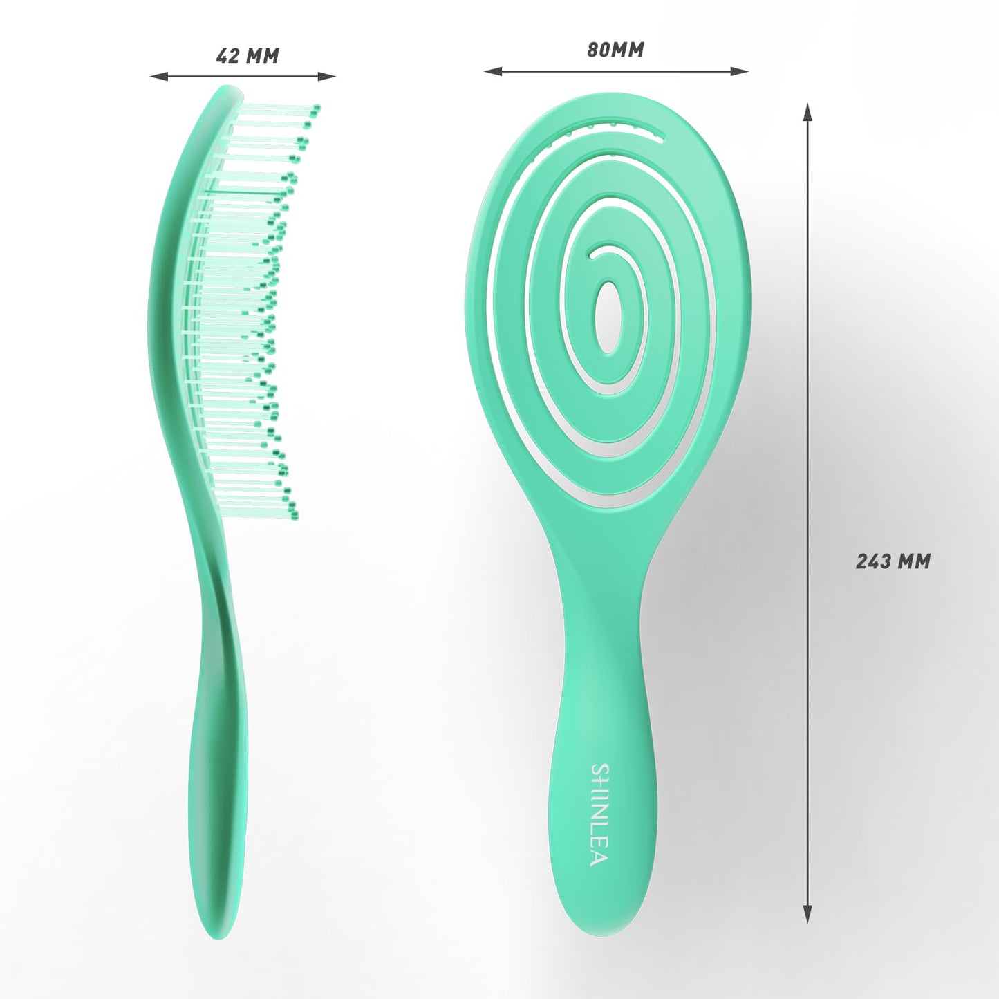 SHINLEA Detangle Hair Brush, Unique Spiral Hairbrush for Women Men & Children, Does not Pull the Hair, Hair Straightening Brushes for Curly, Straight & Wet Hair