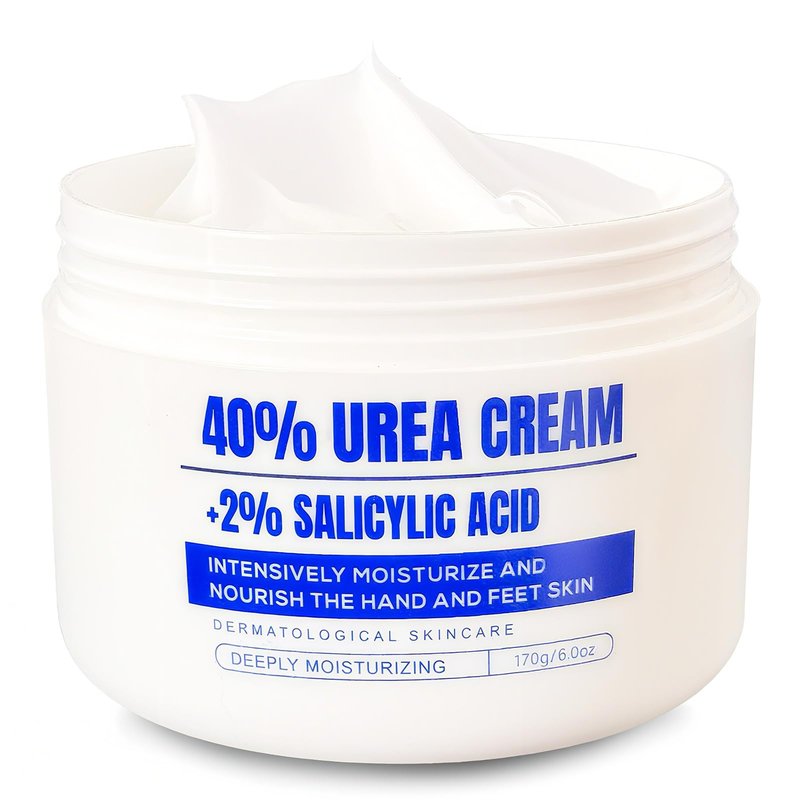 QQWIAX 40% Urea Cream – Foot, Hand & Heel Cream for Dry, Cracked Skin, Callus & Rough Elbows – Intensive Moisturizing Lotion for Feet, Hands & Knees-0.6oz