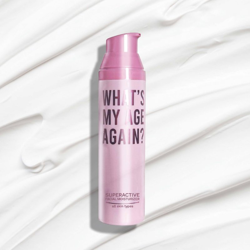 What's My Age Again? SuperActive Facial Moisturizer | Daily Hydrating Face Moisturizer | Clean, Vegan, Sustainable & Cruelty-Free | All Skin Types | 60 ml / 2.02 fl.oz.