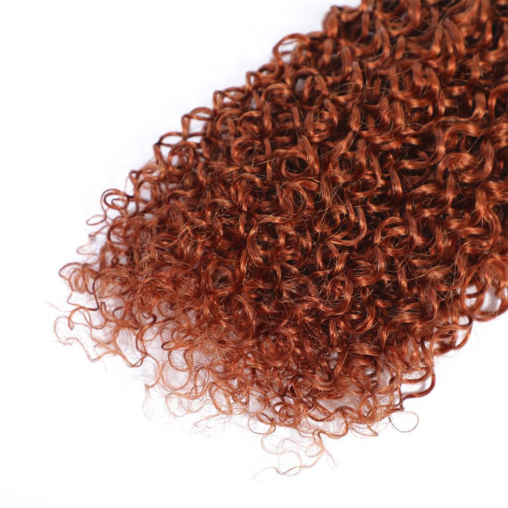 Reddish Brown Bundles Human Hair Water Wave Bundles #33 Copper Red 3 Bundles 12 14 16 Inch Brazilian Remy Auburn Brown Human Hair Extensions 300g Total Double Weft for Women