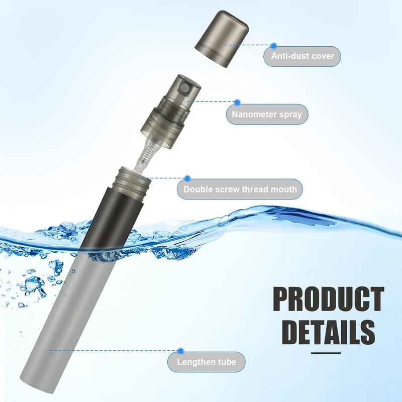Mini Spray Bottles - 200 Pcs 10 ml Refillable Perfume Atomizers | Portable Frosted Fine Mist Sprayers for Travel