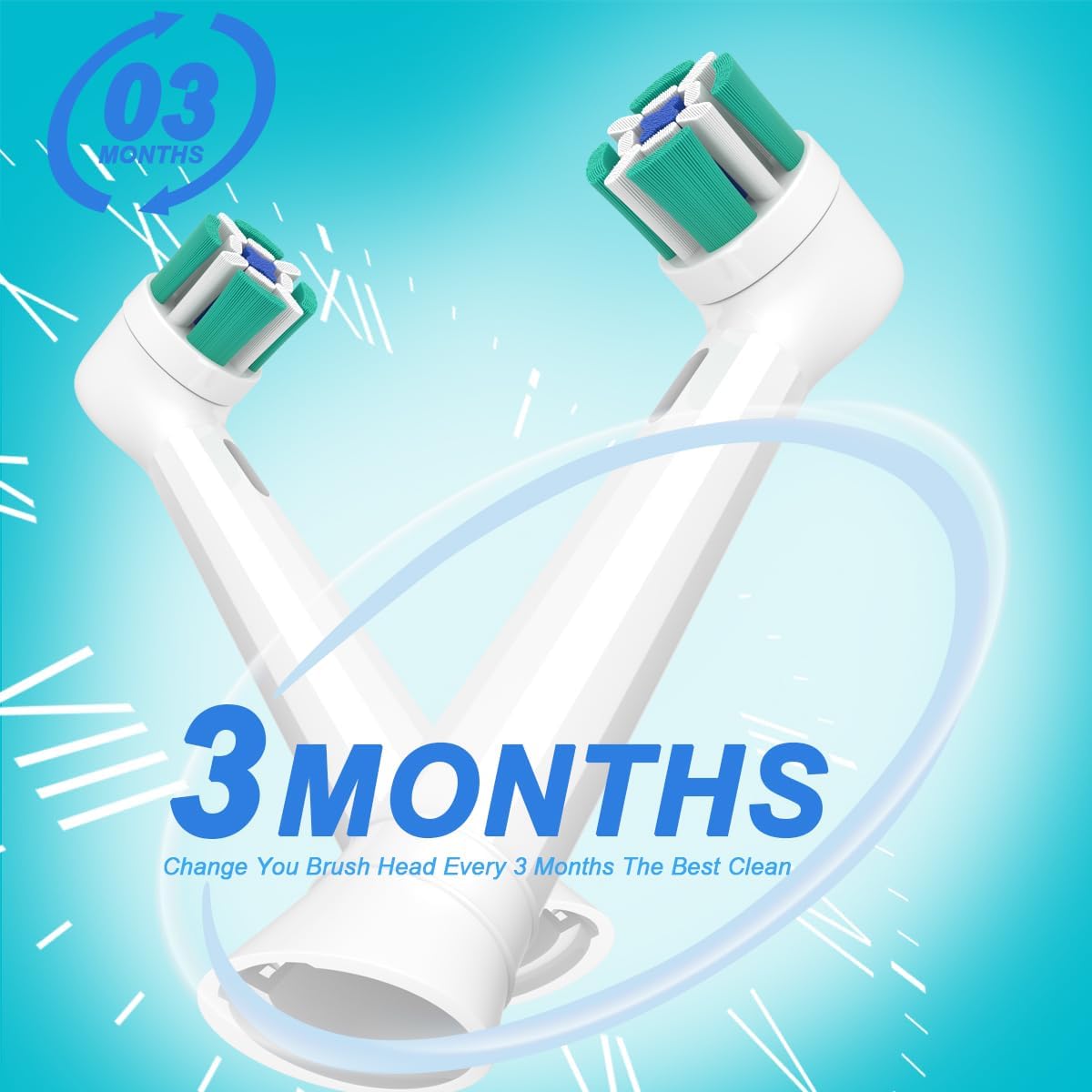 Oral-B iO Replacement Toothbrush Heads - Compatible with iO Series 2-10 | 8-Pack, White