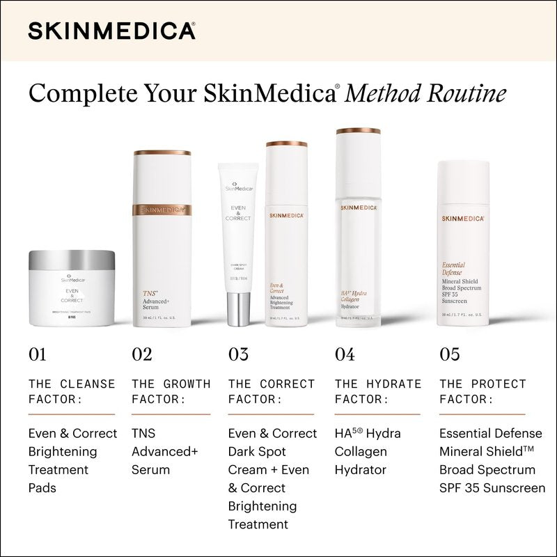 SkinMedica Even & Correct Advanced Brightening Treatment Face Serum (NEW PACKAGING), Addresses the Appearance of Dark Spots, Hyperpigmentation & Melasma for Aging Skin,1.7 Fl Oz