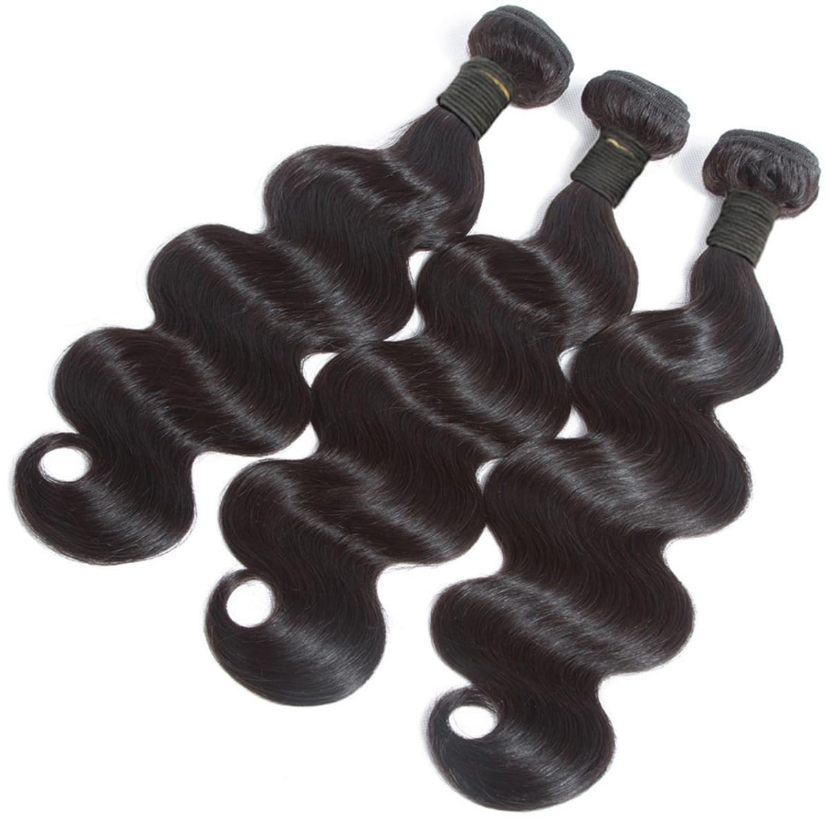 DreamPack Bundles with Closure Human Hair Body Wave Bundles Human Hair with 4x4 Lace Closure 100% Unprocessed Virgin Hair Extensions Natural Color (8" 8" 8" + 8" Closure)