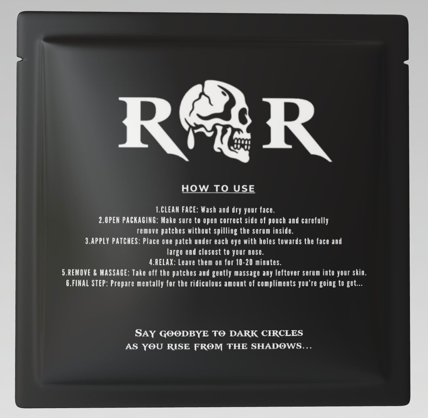 Rebel Ritual Skull Under Eye Patches for Men, Collagen Hydrogel Eye Masks, Cooling Hydrating Under Eye Patches with MicroFlow Design, 7 Pairs