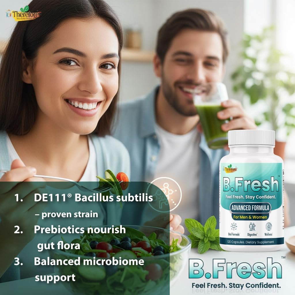Fresh Breath Oral Probiotics - Dental Supplement for Gum Health & Oral Microbiome Balance | 120 Capsules with Lactobacillus