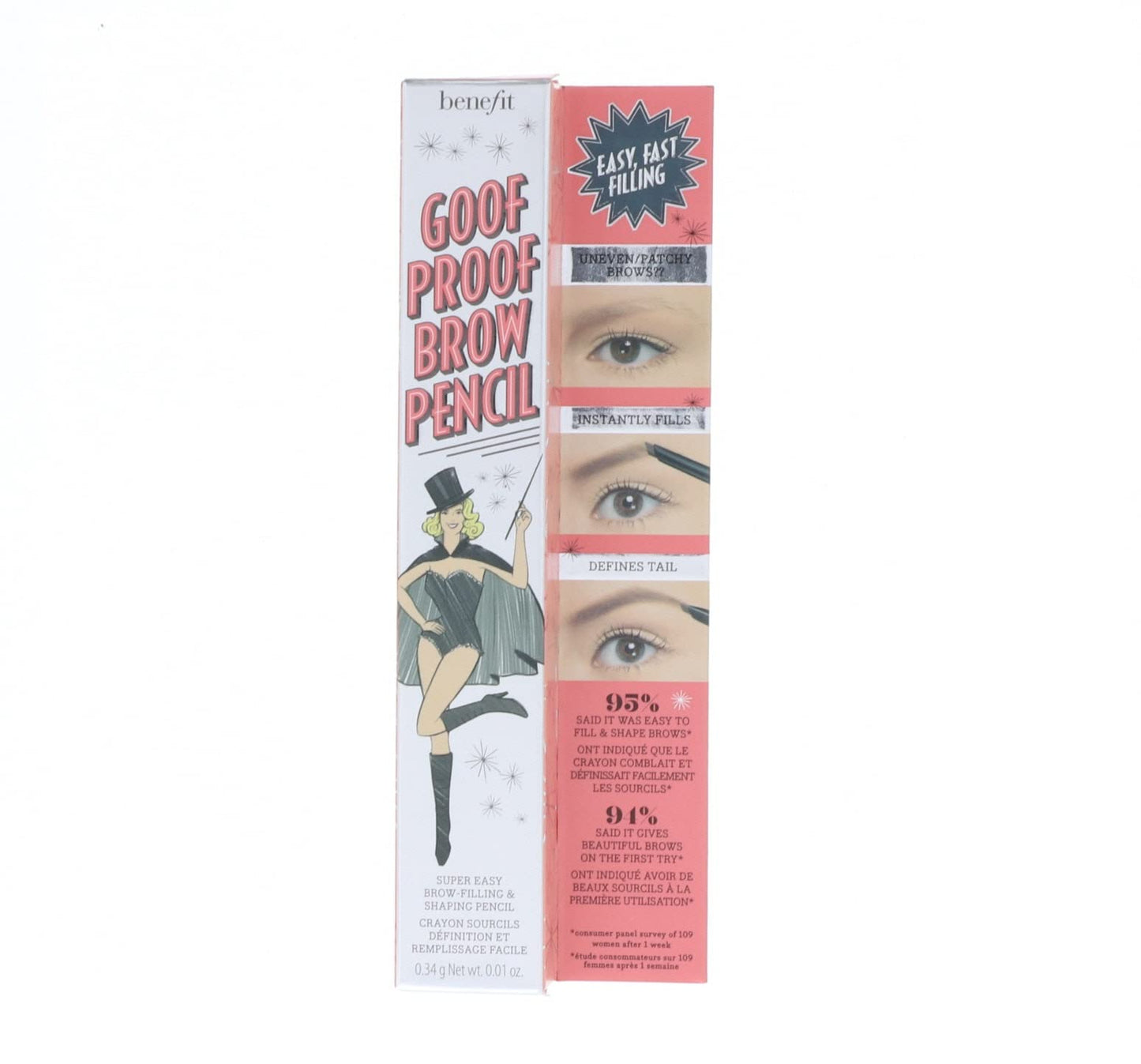 Benefit Cosmetics Goof Proof Brow Pencil Easy Shape & Fill - DLX size 0.01 oz. Shade, 03 Medium