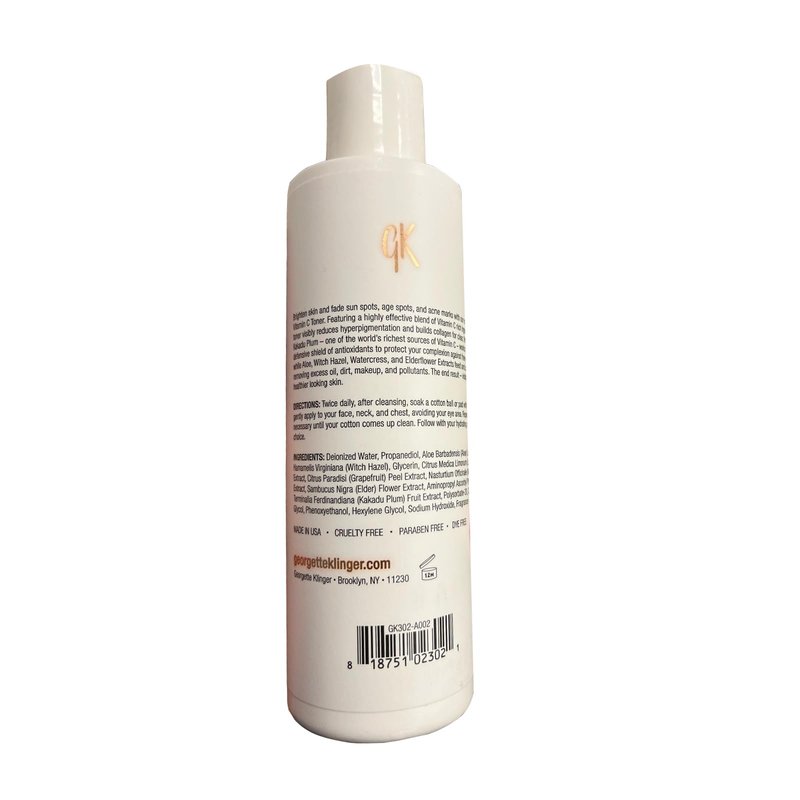 Vitamin C Toner - Revitalizing Face Skin Brightener with Kakadu Plum, Aloe Vera, and Witch Hazel: Reduces Sun Spots, and Age Spots While Cleansing Pores - 6.7 oz by Georgette Klinger