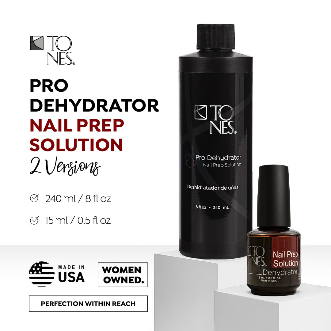 Professional Nail Dehydrator for Acrylic & Gel Polish - 7-Free, Fast Drying, 8 fl oz