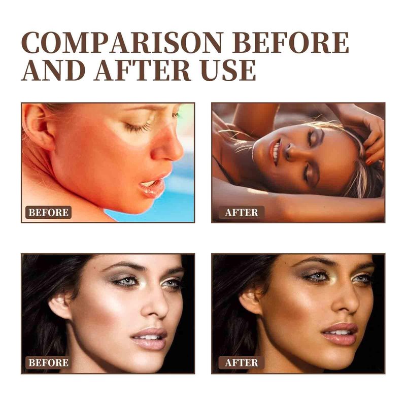 Bronzer Drops for Face & Body | Self-Tanning Peptide Serum with Anti-Aging & Anti-Pollution | Vegan Liquid Bronzer Drops, Cruelty-Free, Streak-Free Natural Glow