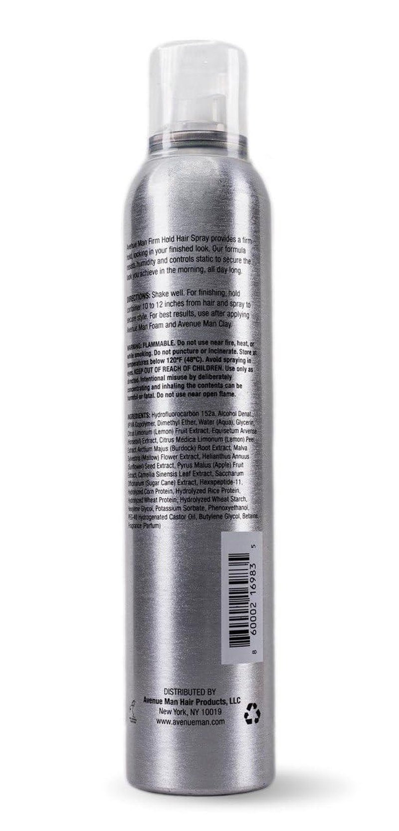 Avenue Man Texture Spray for Hair Men - Barber-Grade Hairspray for Men - Firm Hold, Frizz Control & UV Protection - Long-Lasting Hold Without Stiffness - Mens Hair Spray Extra Hold - (9.0 oz)