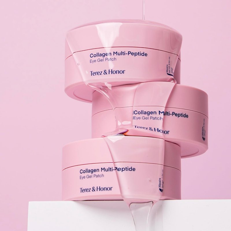 Peptide Collagen Under Eye Patches - 60 Hydrogel Masks for Puffy Eyes, Dark Circles & Wrinkles | Anti-Aging Eye Gel Pads