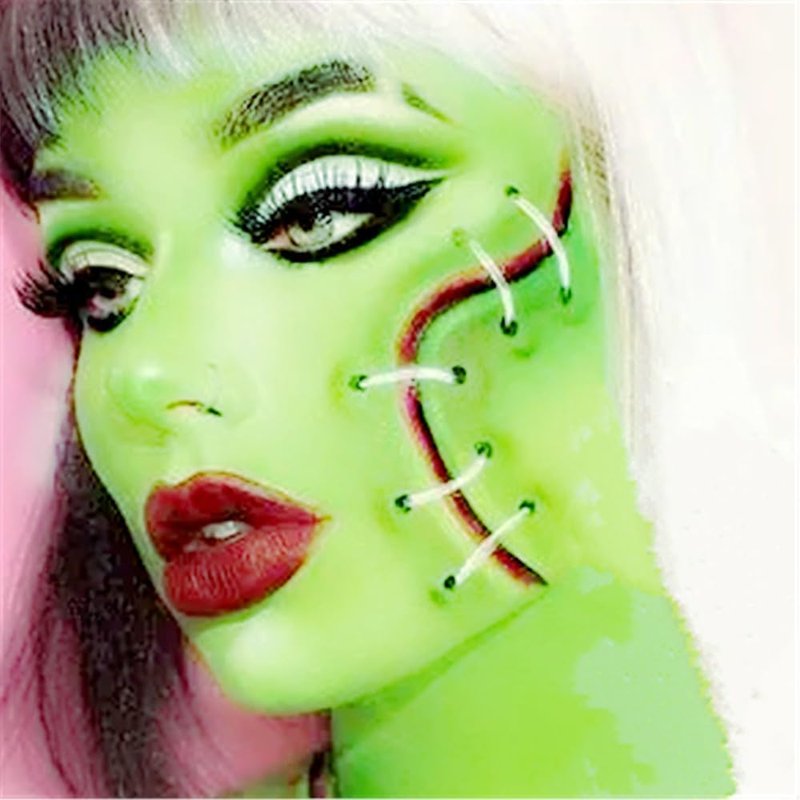Go Ho Pastel Green Face Body Paint,Pastel Green Makeup Water Based Face Paint and Body Paint for Airbrush Makeup Special FX, Cosplay, and Halloween Make up