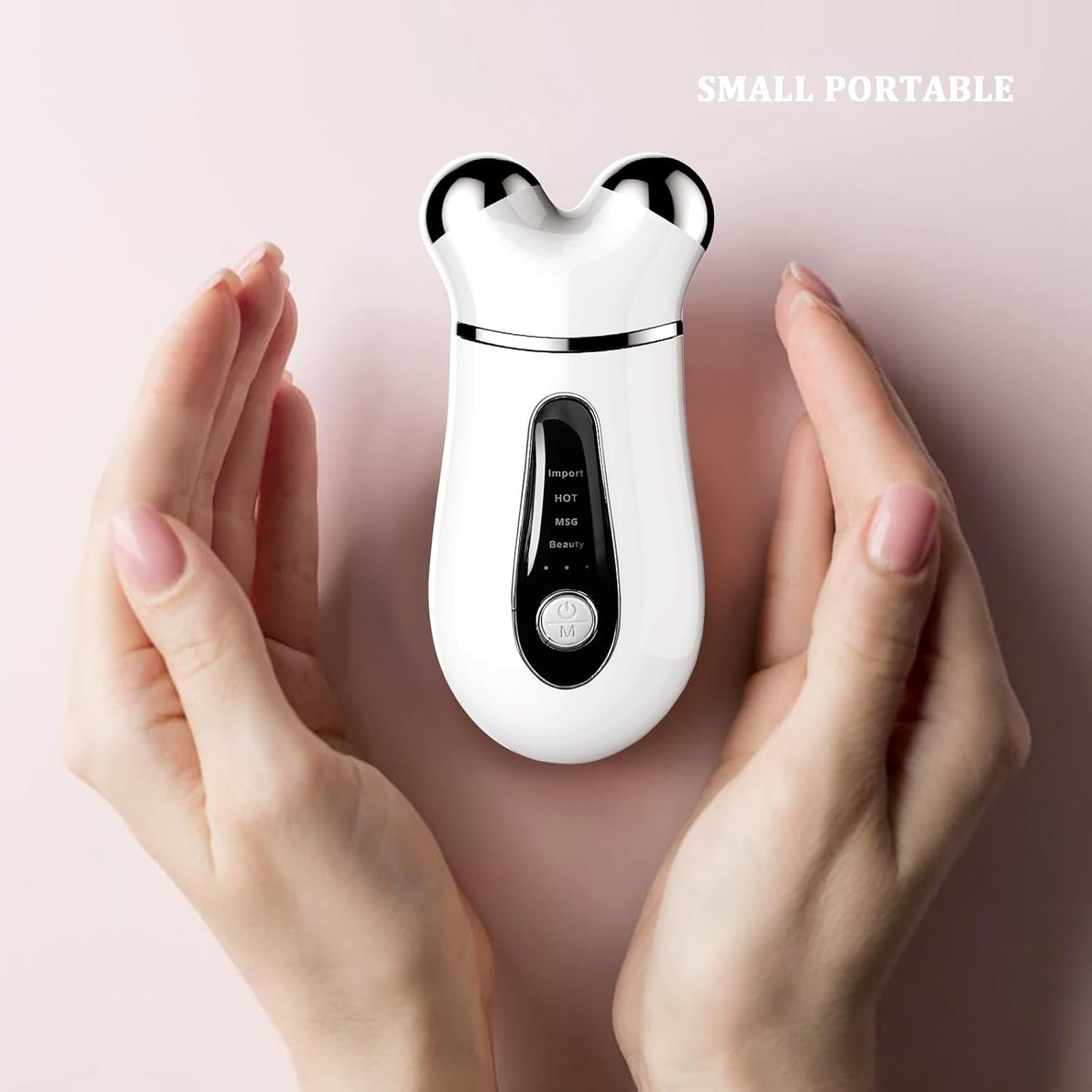 Microcurrent Face Device - USB Facial Shaping Tool for Wrinkle Removal & Anti-Aging | Mini Face Lift Device (White)