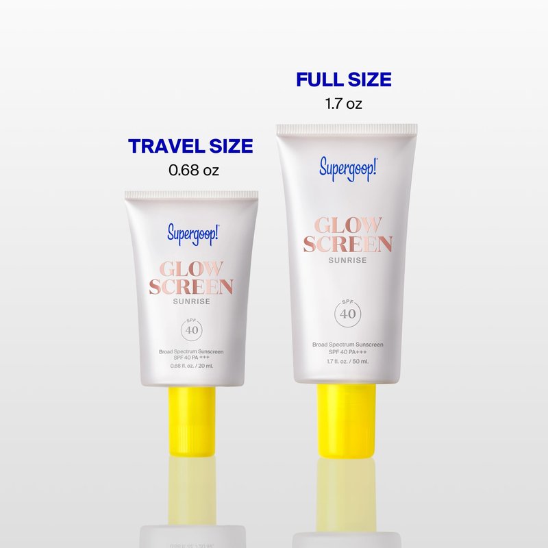 Supergoop! Glowscreen SPF 40, Sunrise (Champagne Glow) - 20 mL - Glowy Primer + Broad Spectrum Tinted Sunscreen - Helps Filter Blue Light - Hydration - Hyaluronic Acid & Vitamin B5