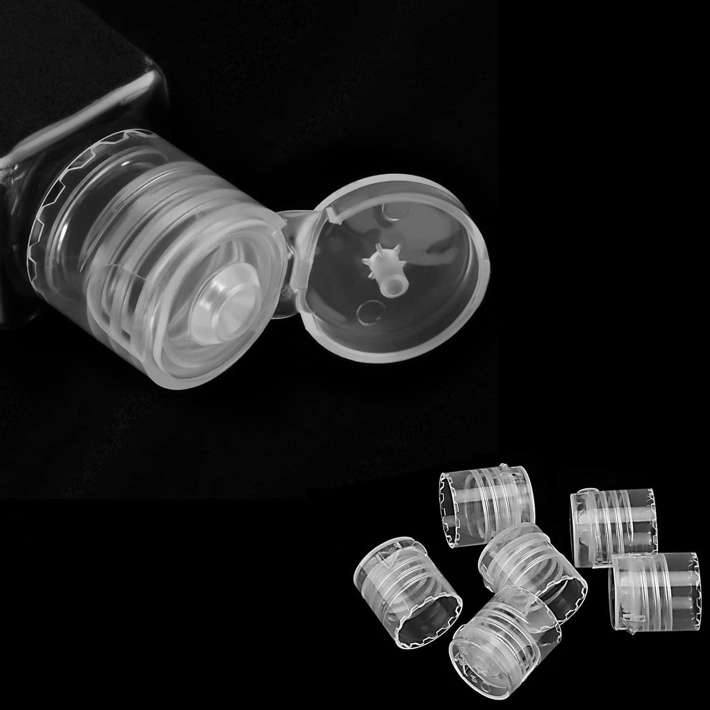 Clear Plastic Flip Cap Bottles - 110 Pack 1oz Travel Size Squeeze Containers for Lotion & Cream | Mini Refillable 30ml Bottles