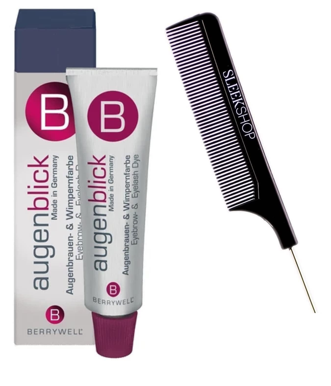 yper BerryweII AugenBlick Hair Color, Augen Blick Hair Dye Colour (w/SIeekshop Steel Pin Rat Tail Comb) Berry WeII Haircolor, Made in Germany