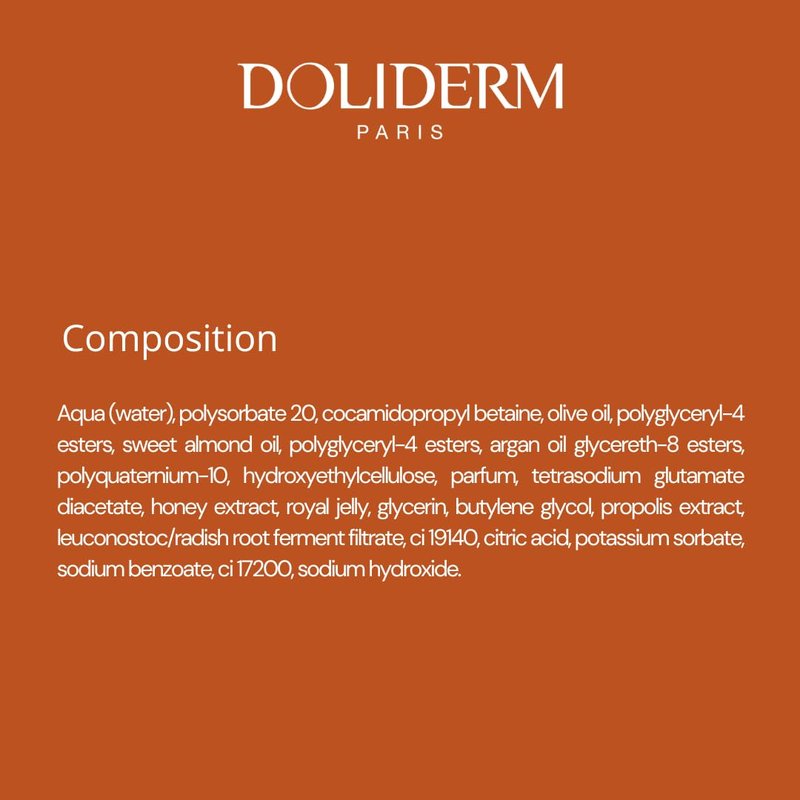 Doliderm Paris - Rituel de Miel - Honey Shower Oil, Travel size. 3.38 Fl Oz - Travel Size