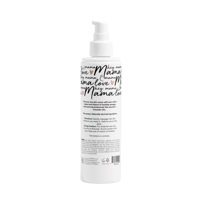 The Honest Company Mama Sweet Curves Moisturizing Body Lotion for Sensitive Baby Skin Plant-Based Shea Butter Avocado Oil 8 fl oz