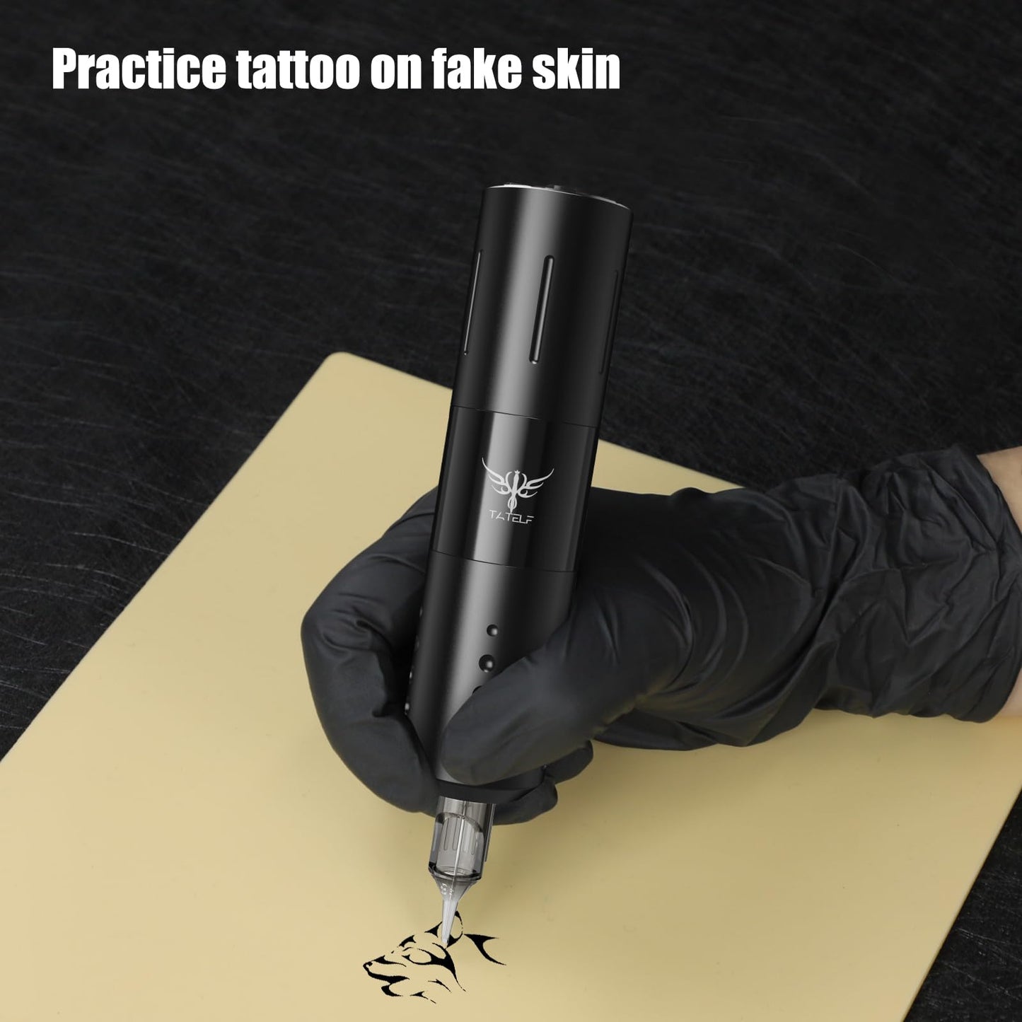 Tattoo Gun,Wireless Tattoo kit Professional with 1800mAh Tattoo Battery Power Supply 20pcs Tattoo Cartridges 11pcs inks Tattoo Transfer Paper Complete Tattoo Supplies for Beginner (Black)