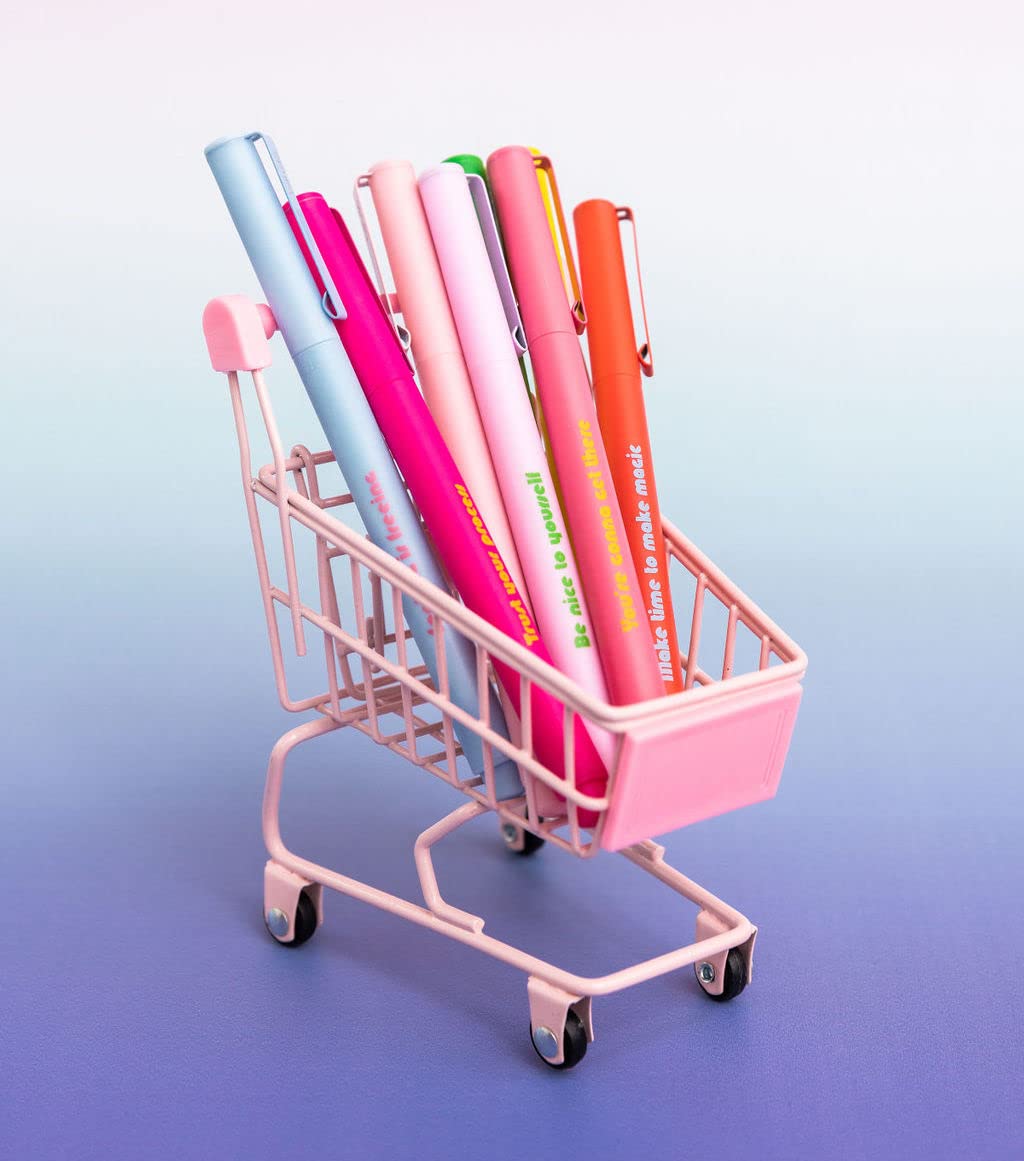 ban.do Set of 8 Fine Felt Tip Pens, Rainbow Colors